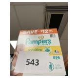 Pampers sensitive wipes 896