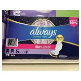 Always ultra thin 72 pads