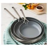3-pc Non-stick ceramic fry pan set