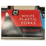 White plastic forks 600ct