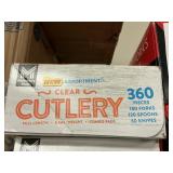 Clear cutlery 360pcs