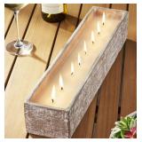 Grey citronella candle