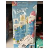 Secret dry spray 3 cans