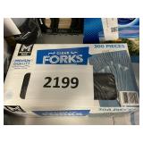 Clear forks 300pcs