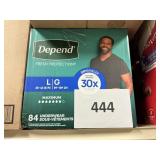 Depend L 84 ct mens underwear