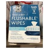 Flushable wipes 540 ct