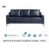 Serta Fletcher loveseat navy