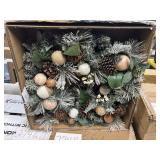 Pre-lit 32in decorated wreath