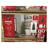 Pre-lit 7ft slim Linden fir tree