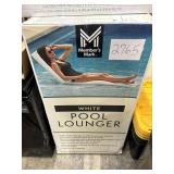 White pool lounger