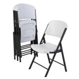 Lifetime 4 ct white folding table