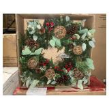 Pre-lit 32on Natural wreath