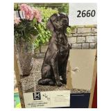 Sitting labrador dog statue