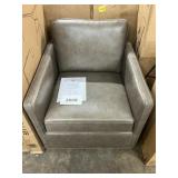 Modern classic fabric/leather swivel chair