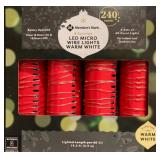 240ct Warm white 8-funct. LED micro wire lights