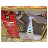 8ft tall Pre-lit color changing iridescent tree