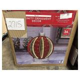 Pre-lit infinity ornament decor 34in tall