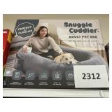 Snuggle cuddler adult pet bed