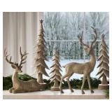 Set of 5 Woodland deer & trees