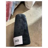 Long memory foam bath mat - black