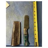 Fixed blade knife handmade Damascus steel