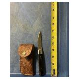 Fixed blade knife handmade Damascus steel