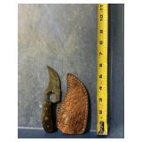 Fixed blade knife handmade Damascus steel