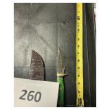 Fixed blade knife handmade Damascus steel