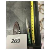 Fixed blade knife handmade Damascus steel