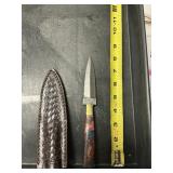 Fixed blade knife handmade Damascus steel