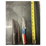 Fixed blade knife handmade Damascus steel