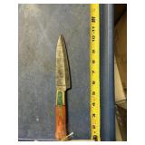 Fixed blade knife handmade Damascus steel