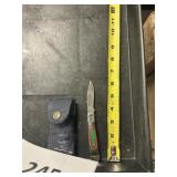 Fixed blade knife handmade Damascus steel