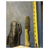 Fixed blade knife handmade Damascus steel