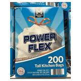 Power Flex tall kitchen bags 200 ct