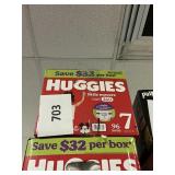 Huggies 96 diapers size 7