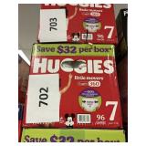 Huggies 96 diapers size 7