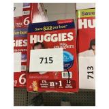 Huggies 174 NB 32 size 1 diapers