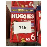 Huggies 120 diapers size 6