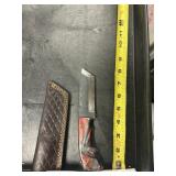 Fixed blade knife handmade Damascus steel