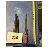 Fixed blade knife handmade Damascus steel