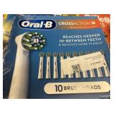 Oral-B crossaction replacement brush heads 10 ct