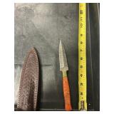 Fixed blade knife handmade Damascus steel