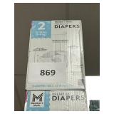 Premium diapers  184 ct size 2