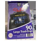 Power Flex large trash bags 90ct