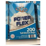 Power Flex tall kitchen bags 200 ct