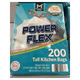 Power Flex tall kitchen bags 200 ct
