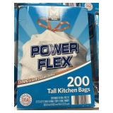Power Flex tall kitchen bags 200 ct