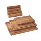 4-pc Acacia wood cutting board set