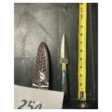 Fixed blade knife handmade Damascus steel